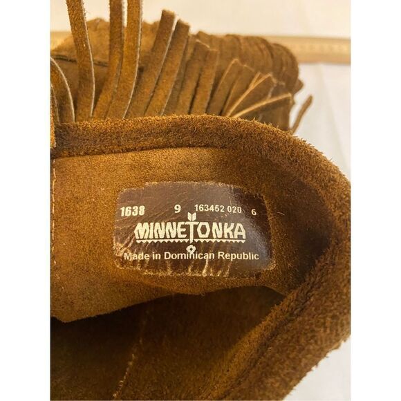 Minnetonka moccasin boots fringe Indian southwest style size 9 # 1638 - Picture 4 of 5